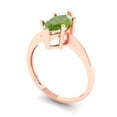thumbnail image 2 of 1.5 ctw Solitaire Anniversary Ring for Women | Marquise Cut Natural Peridot | Hyperallergenic Solid 18K Rose Gold, 2 of 5