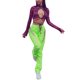 thumbnail image 1 of SAYOO - Pantalones de piel para mujer, ajustados, rectos, informales, a la moda, de cintura alta SAYOO  S-XL, 1 of 4