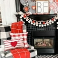 thumbnail image 4 of Valentine''s Day Pillow Covers 12x20 Inch Red Hearts Red Stripe Decor White Throw Pillow Covers Valentine''s Day Cushion Case Decoration for Sofa Couch 050B, 4 of 6