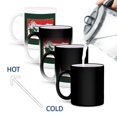 thumbnail image 4 of 3drose, a Load of Good Wishes for a Merry Christmas Little Girl in Green with Presents in a Winter Scene, 11oz Magic Transforming Mug, 4 of 7