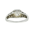 thumbnail image 4 of Antique Solitaire Diamond Engagement Ring, Cluster Filigree Ring, Vintage Art Deco Diamond Wedding Ring, 925 Sterling Silver, 1.5 Ct Simulated Diamond, Anniversary Gift Ring For Wife, 4 of 5