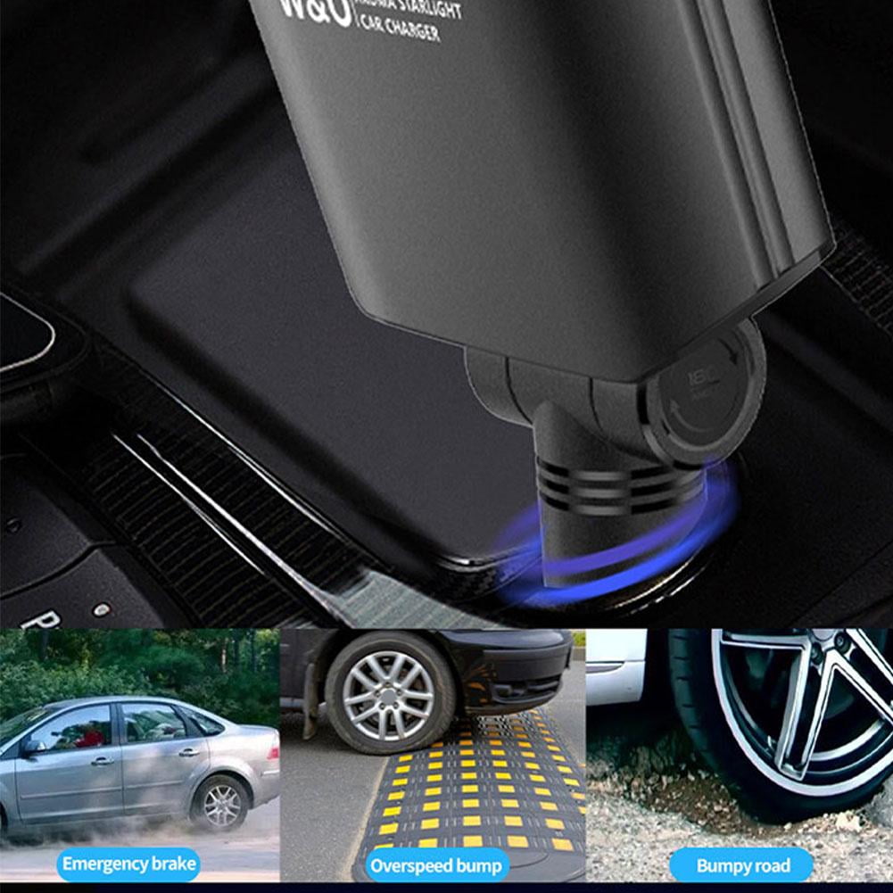 Retractable Car Charger with Aromatherapy and Starlight, 5 in 1 USB C Car Charger for iPhone 16 15 14 13 12 11, Fast Charging Compatible with iPhone Android