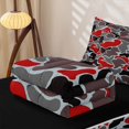thumbnail image 5 of Erosebridal Modern Red Gray Camo Zipper Full Size Comforter Sets with Fitted Sheet and 2 Pillowcases for Boys Men, Flying Farmhouse Duck Zipper Bedding Set, Black Reversible, 4 Pieces, 5 of 7