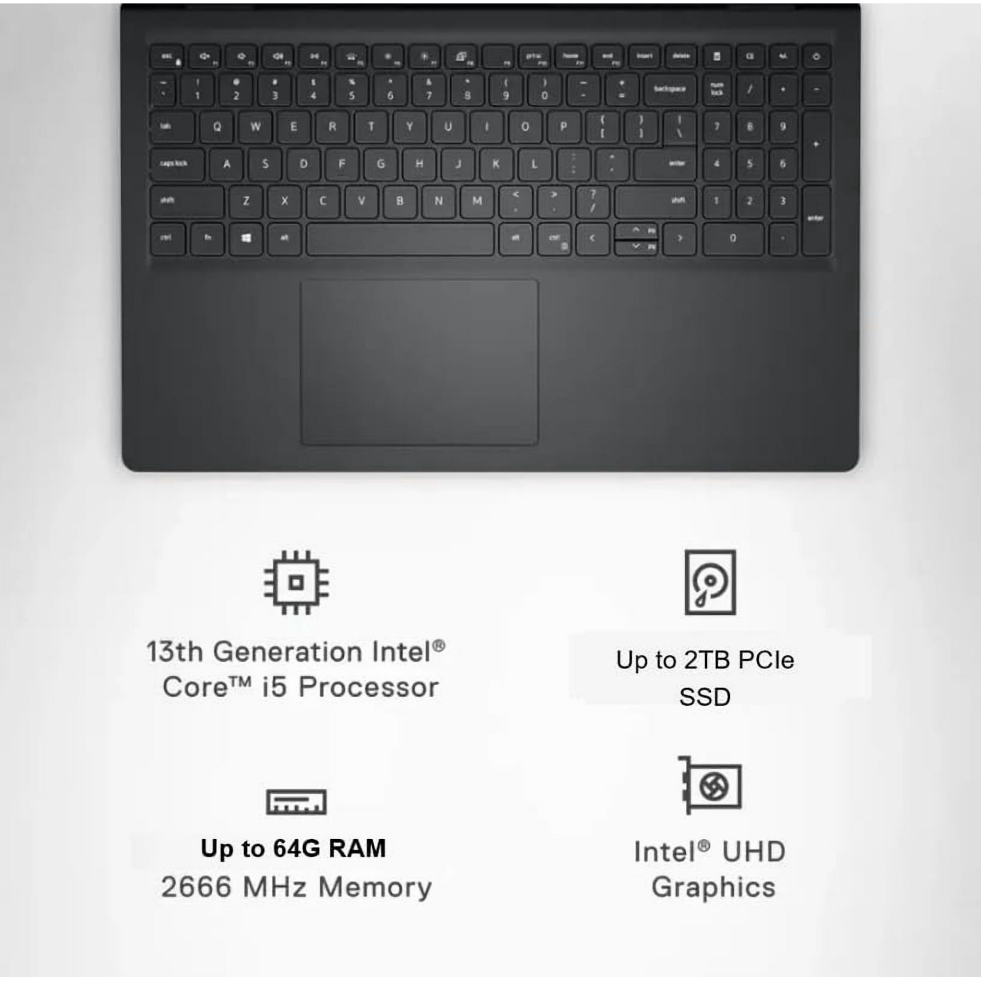 Dell Inspiron 15 3530 Business Laptop, 15.6" FHD Touchscreen, Intel Core i5-1334U, 16GB RAM, 512GB PCIe SSD, Office 2024 Lifetime, Windows 11 Pro, HDMI, Wi-Fi 6, Black