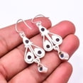 thumbnail image 2 of Blue Sapphire Multi Collet 925 Sterling Silver Earring 2.03", Blue Blue Sapphire Earring E_7999_354_31, New Year Sale, Valentin's Day Gift, 2 of 2