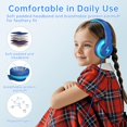 thumbnail image 4 of Candy Bila Auriculares para niños para la escuela, actualización de auriculares USB C para niños, auriculares con cable para niños, sonido estéreo HD, auriculares plegables para niños, niñas, iPad, PC, 4 of 5
