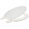 thumbnail image 3 of Toilet Seat With Cover, Self-Sustaining Hinge, Elongated, White 65907, 3 of 3