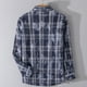 thumbnail image 5 of Blusa y camisa de manga larga con cuello vuelto para hombre, estilo casual, de color liso, con botones, de poliéster., 5 of 5