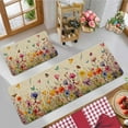thumbnail image 4 of Spring Floral Kitchen Mats for Floor Set of 2, Colorful Flower Summer Spring Kitchen Rugs Sets of 2 Non Slip Washable Indoor Home Decor, 4 of 7