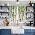 thumbnail image 2 of Spring Botanical Kitchen Curtains Window Panels, Watercolor Leaves Flowers Birds Beige Insulated Window Treatment Curtain, Grommet Curtains for Bedroom/Living Room/Bathroom, 2 Piece 52"Wx84"L, 2 of 8