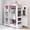 White, variant on Reasea Kids Armoire with Mirror, Dress up Storage for Children Costume, Wardrobe Closet with Jewelry Cabinet for Bedroom, Kids Room, Girl, White