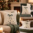 thumbnail image 4 of Christmas Pillow Covers, 18x18 Inch Christmas Embroidered Bow Tree Pillow Cover, Plush Tufted Christmas Tree Pillow Covers, Fall Decor Cute Festive Cushion Covers Durable, 4 of 6