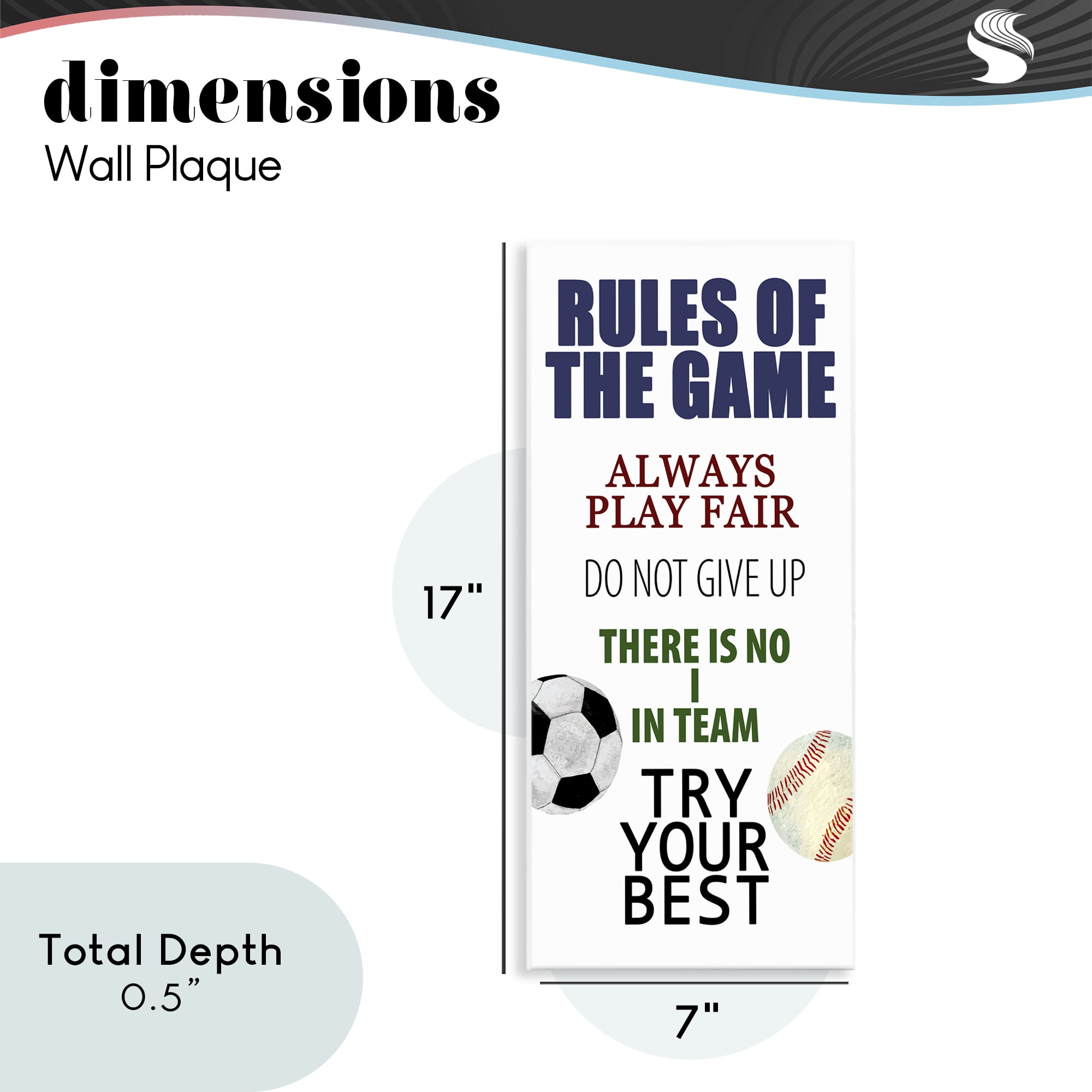 Fun Teamwork Rules of Game Wall Plaque Art, design by Kim Allen