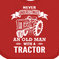 thumbnail image 4 of Inktastic Old Man Tractor Boys Baby Bib, 4 of 4