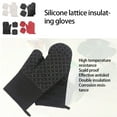 thumbnail image 2 of Wosthever 4 unids/set guantes de horno para hornear barbacoa manoplas para barbacoa hornos de microondas aislantes térmicos manoplas antideslizantes Cocina y Comedor Romboide negro Wosthever HA072545-02, 2 of 6