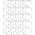 thumbnail image 6 of SEWACC Acrylic Keychain Heart Shaped Sublimation Blanks for Diy Projects 50Pcs, 6 of 8