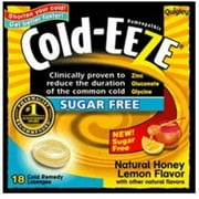 COLD-EEZE Lozenges Natural Honey Lemon Sugar Free 18 per box (Pack of 3)