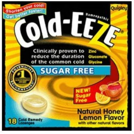 COLD-EEZE Lozenges Natural Honey Lemon Sugar Free 18 per box (Pack of 3)
