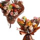 thumbnail image 3 of Granjero Gordo Regalos, flores, papel de embalaje para cajas de regalo, papel de embalaje con flores a cuadros de otoño e invierno (59 * 59 cm, marrón), 3 of 5