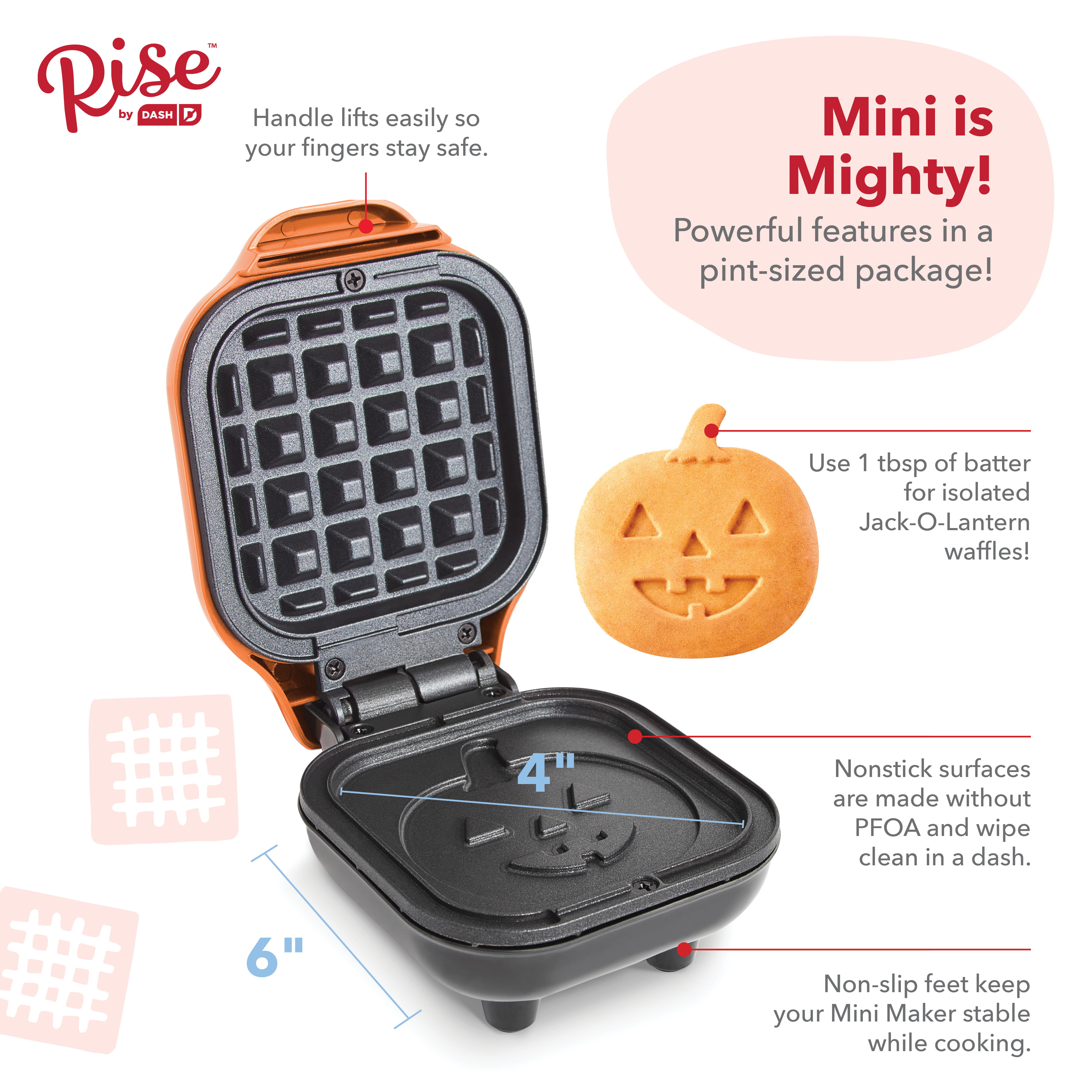 Dash Mini Pizzelle Maker - Red : Target