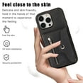 thumbnail image 2 of For Iphone 14 Pro Zipper Rfid Card Slot Phone Case With Short Lanyard(Black), iPhone 13, 2 of 7