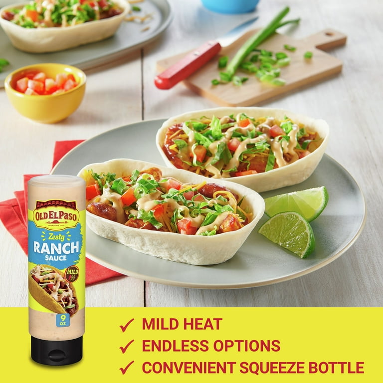 Old El Paso Taco Sauce, Zesty Ranch Sauce, Squeeze Bottle,, 54 OFF