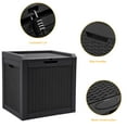 thumbnail image 3 of Dextrus 32-Gallon Resin Deck Box, Black Outdoor Storage, Waterproof & Durable, for Patio & Garden, 3 of 6