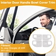 thumbnail image 2 of Cubierta de Tazón de Mango de Puerta Interior para Jeep Wrangler JK 4DR 2011-2017 Marco de Decoración de Mango de Puerta Interior Blanco ABS 4 Pcs, 2 of 6