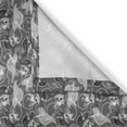 thumbnail image 3 of Ambesonne Pirates Kitchen Curtains, Greyscale Skulls Doodle, 55"x39", Grey Pale Grey, 3 of 3