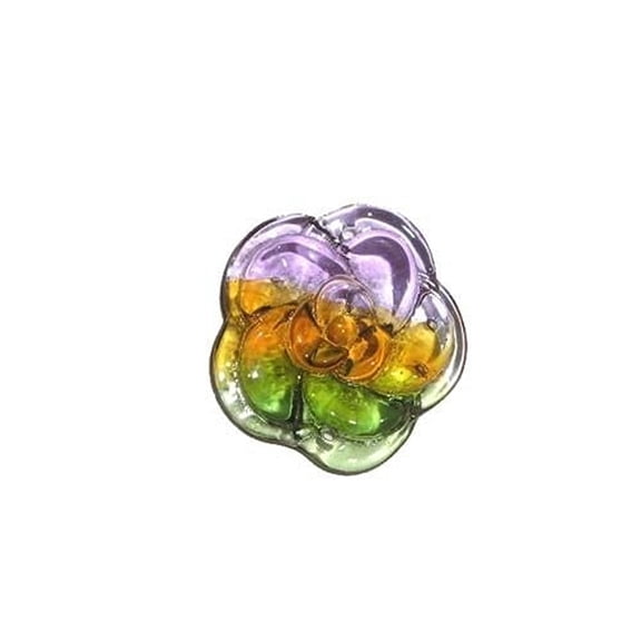 30mm Pack Of 2 Murano Style Glass Rose Pendant ForJewelry Making