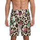 thumbnail image 1 of Balery Leopard Dots Pantalones cortos de pijama de punto de algodón para hombre con cinturilla y bolsillos-Small, 1 of 6
