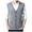 Light Gray, variant on Dpytoraw Male Autumn And Winter Single Buckle Sweater Vest Vest V Neck Pure Color Wool Collarless Shirt Combined Body Type Non Hooded Vest Sweater Vest
