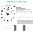 thumbnail image 4 of Gustave Frameless DIY Modern Large Wall Clock Sticker Mirror Surface Silent Home Decoration for Living Room Bedroom Office "Black", 4 of 6