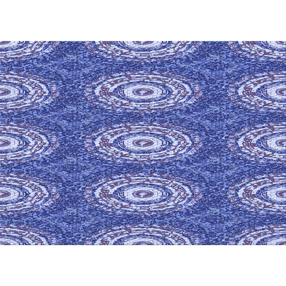 Ahgly Company Indoor Rectangle Patterned Denim Blue Area Rugs, 2' x 5'
