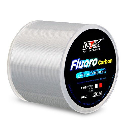 Línea de pesca con revestimiento de fluorocarbono de 120M, línea líder de fibra de carbono de 0,20mm-0,60mm, línea líder de señuelo de pesca, línea de hundimiento de alambre de Japón Tan Jianjun unisex