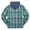 thumbnail image 4 of Plus Size Jackets for Men Clearance Plaid Flannel Jacket Winter Coat Classic Trucker Jackets with Hood, 4 of 5