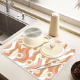 thumbnail image 6 of Ryvnso Daisy Flower Stripes Dish Drying Mat for Kitchen Countertop 16x18 Small Dish Pad Drainer Rack Dish Sink Mats, 6 of 7