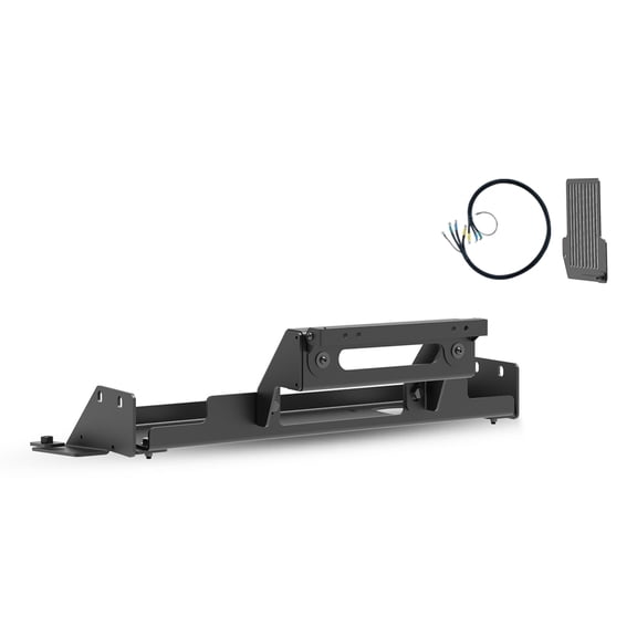 Front Bumper Winch Plate Compatible With 20-24 Chevy Silverado 2500,3500,2500 HD,3500 HD,Carbon Steel Layer Winch Plate w/Flip-up Licence Plate Mounting Bracket,Extension Cable,Black Powder Coated