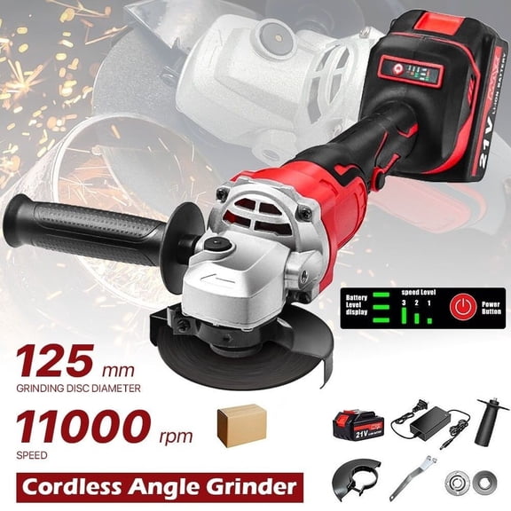 Cordless Angle Grinder Kit 11000RPM Power Tool Sander With Battery & Charger