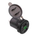 thumbnail image 2 of Waterproof Dual USB Phone Charging 4.2A Charger LED Digital Display Voltmeter with 23.6in LineGreen DC12-24V, 2 of 5
