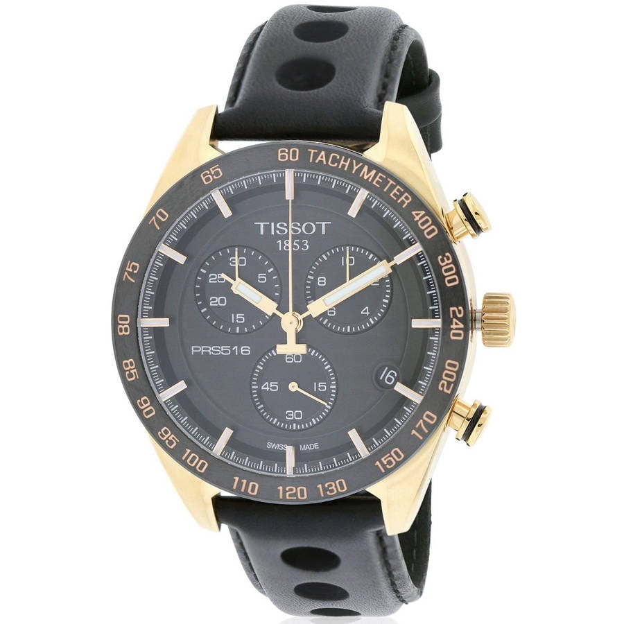 Tissot - Tissot PRS 516 Chronograph Leather Men's Watch, T1004173605100 ...