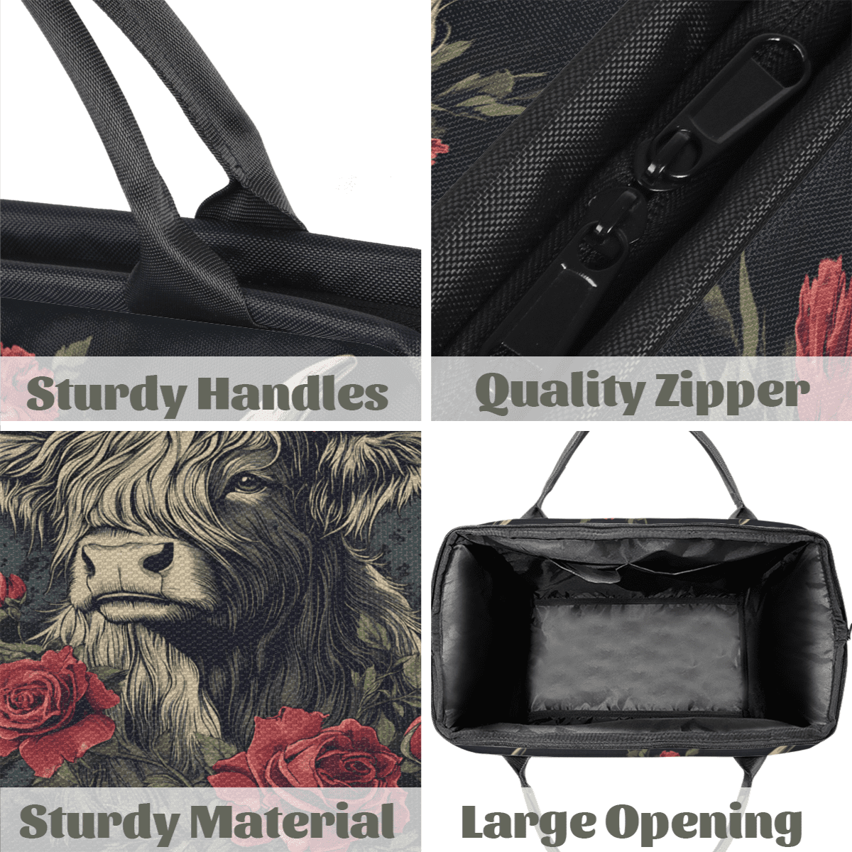Herdesigns Funny Weekender Travel Duffel Bag Cow Carry On Overnight Gym Hospital Bag Personal Item Travel Bag