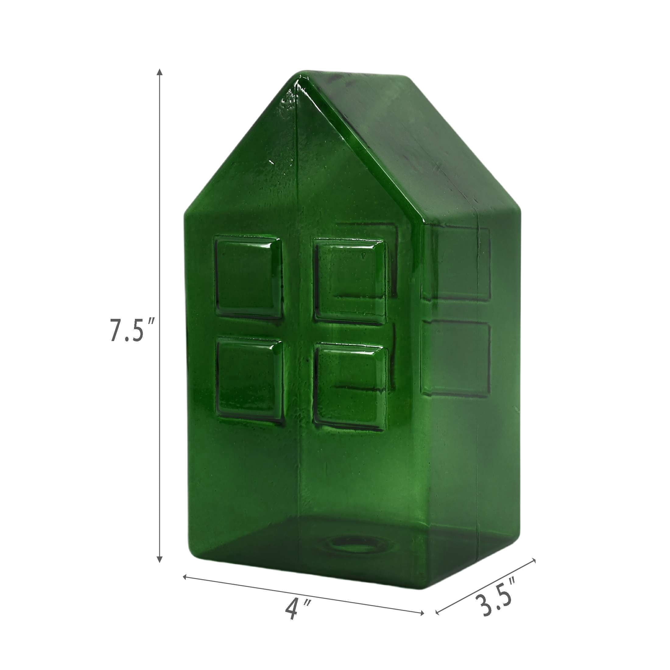 Glass House Christmas Decoration, Green, 7.5", by Holiday Time