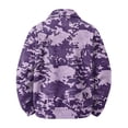 thumbnail image 5 of CCRFTGI Mens Corduroy Jacket Bomber Full Zip Casual Vintage Long Sleeve Lapel Collar Camo Relaxed Fit Fall Winter Coats for Men Purple 3XL, 5 of 7