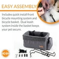 thumbnail image 4 of K&H Pet Products Travel Bike Basket for Pets Classy Gray Small 9 X 12.5 X 8 Inches, 4 of 8