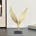 thumbnail image 3 of Modern Abstract Resin Statue Gold Plated Sculpture Home Dining Room 5x33CM, 3 of 7
