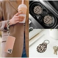 thumbnail image 5 of HUIACONG Cow Print Seat Covers for Cars for Women Full Set Cute Car Accessories 14 Pcs Including Steering Wheel Cover Seat Belt Covers Arm Rest Cover Coasters Headrest Cover Keychain Universal Fit, 5 of 8