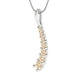thumbnail image 2 of 0.48 ct Brilliant Round Cut Natural Morganite 14k White hypoallergenic Solid gold Designer Everyday Affordable Dainty Necklace Pendant with 18" Chain, 2 of 6