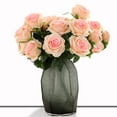 thumbnail image 1 of SPRING PARK 9 Heads Rose Artificial Fake Flowers Spray Wedding Party Bouquet Home Decor, 1 of 7