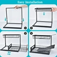 thumbnail image 5 of Gimgong Under Sink Organizer, Sliding Cabinet Storage, 2-Tier Pull Out Shelf for Kitchen Pantry, Black, 1 Pack, 5 of 8